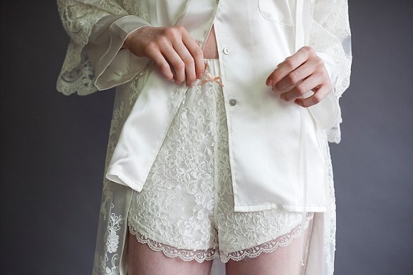 Silk and lace pyjama set