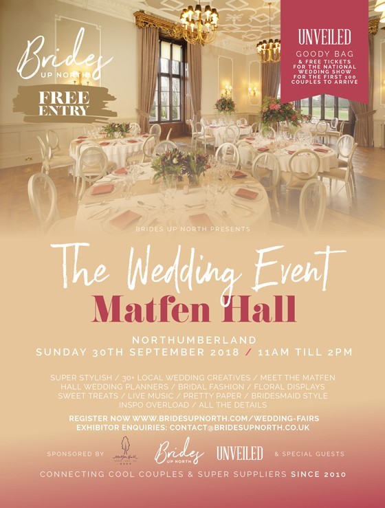 get ready for the wedding event at matfen hall: a very stylish wedding fair